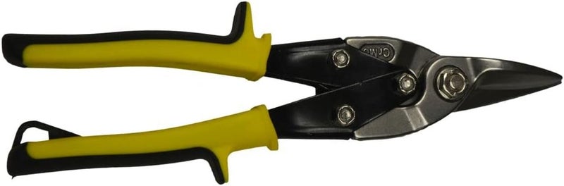 Zeluga 10-223 9-7/8in. Regular Straight Cut Compound Aviation Snip, Yellow/Black - Image 1